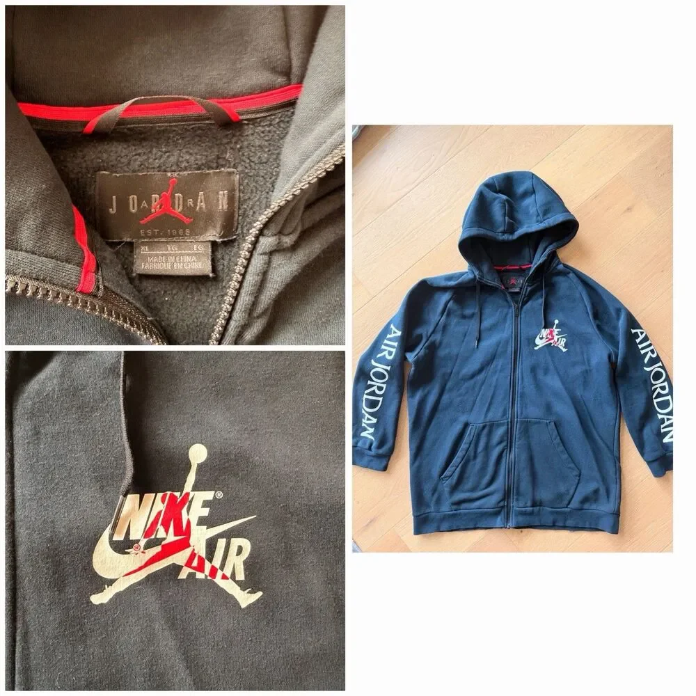 Nike Air Jordan Mens Size XL Classic Jumpman Graphic Hoodie Spell Out